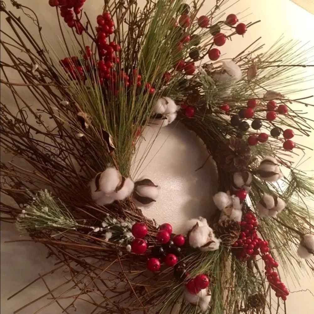 New Christmas Winter Farmhouse Twiggy Wreath